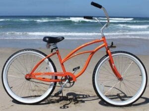 orange-beach-cruiser-bicycle